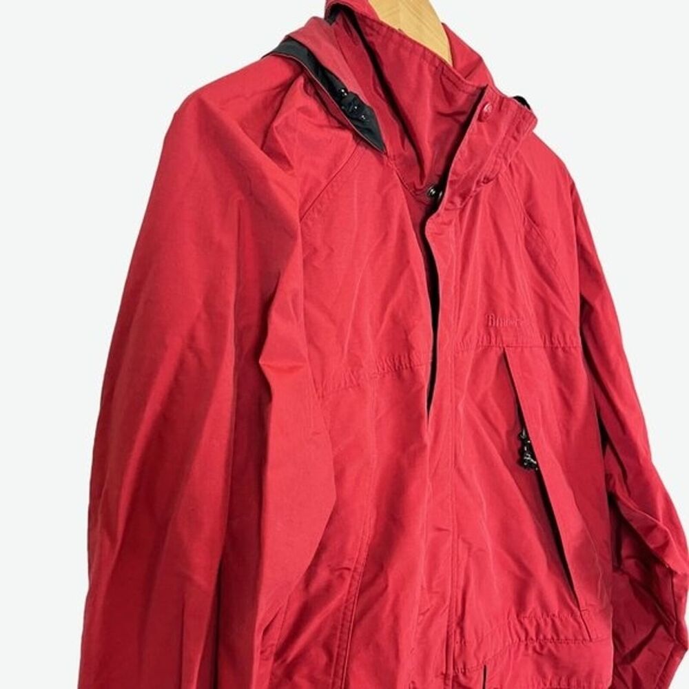 Timberland Mens Red Hooded Jacket Parka Light Weight Hip Length 11297 Medium M - Picture 5 of 16